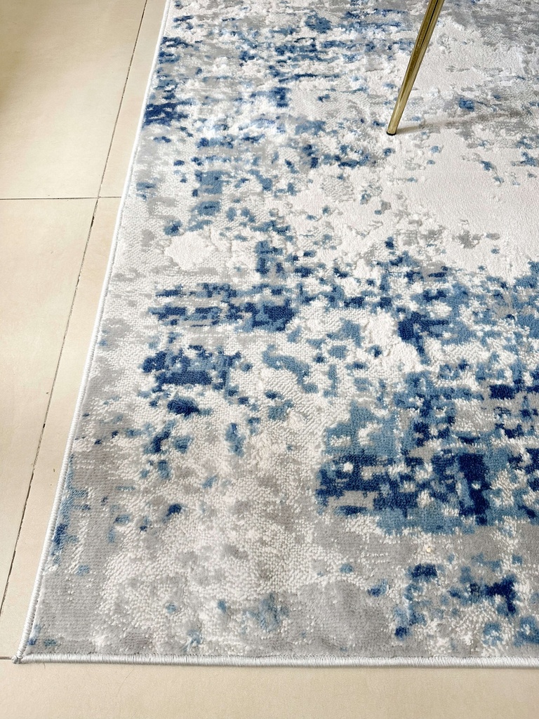 Alfombra Azul claro, oscuro y arena Cyrus