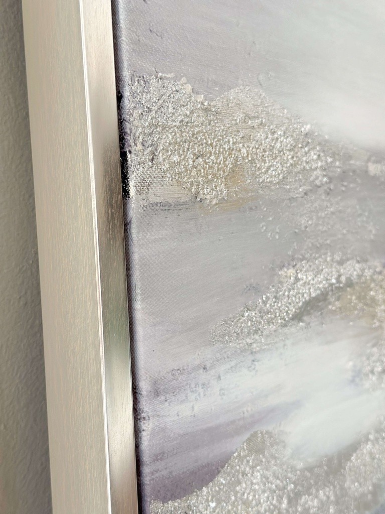 Cuadro abstracto con tonos grises