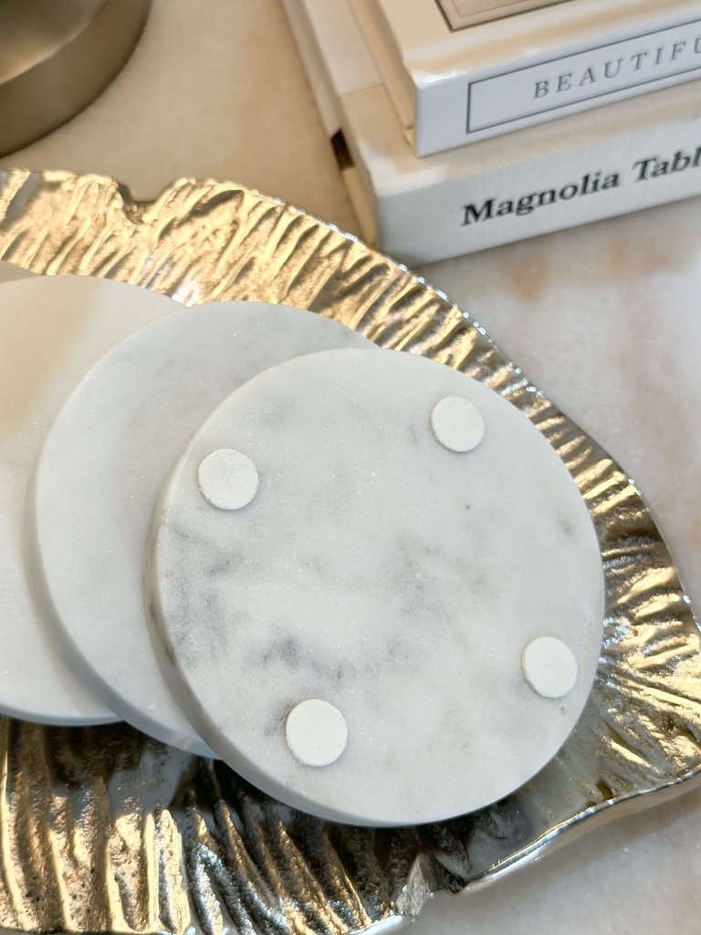 Set de 4 vaseras de marmol