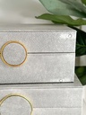 Set de 2 cajas decorativas gris