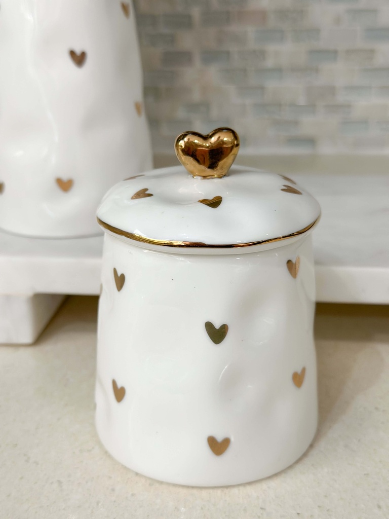 Set pichel y azucarera de corazones