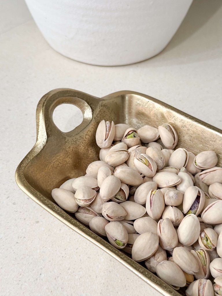 Azafate dorado pequeño para servir