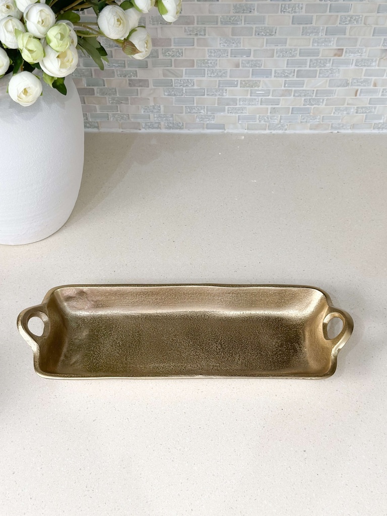 Azafate dorado pequeño para servir