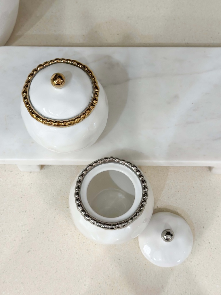 Sugar pot (Dorado y plateado)