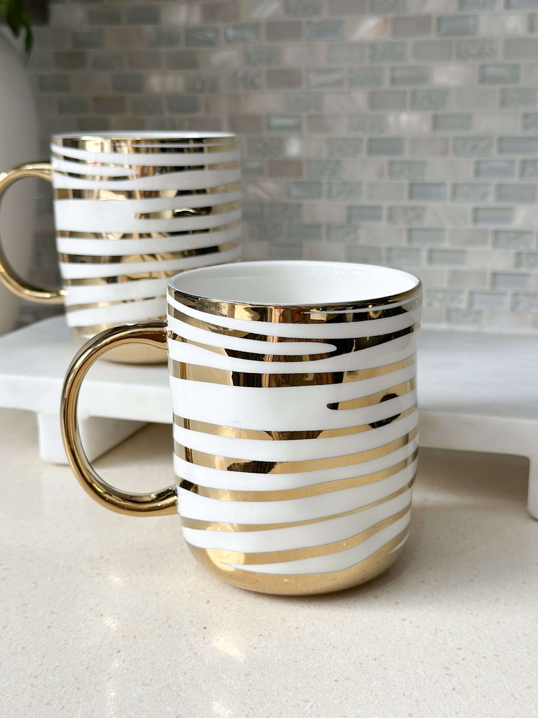 Set de 2 tazas de porcelana y titanio