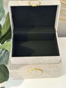 Set de 2 cajitas de lino