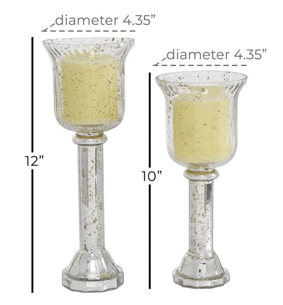 Set de 2 candelabros de mercurio Olivia