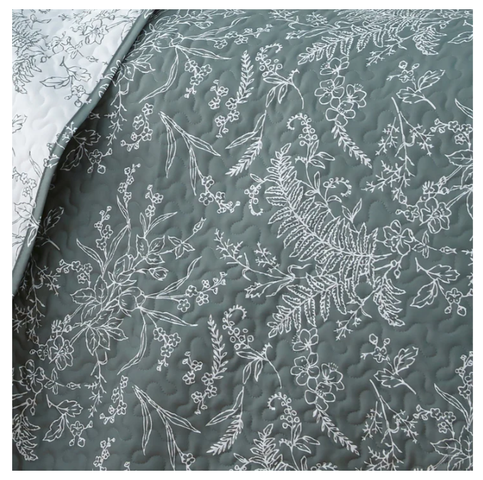 Quilt set oversized ramas teal