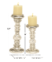 Set de 2 candelabros de mercurio