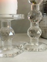 Set de 2 candelabros de cristal facetados