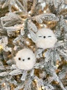 Set de 2 búhos fluffy blancos