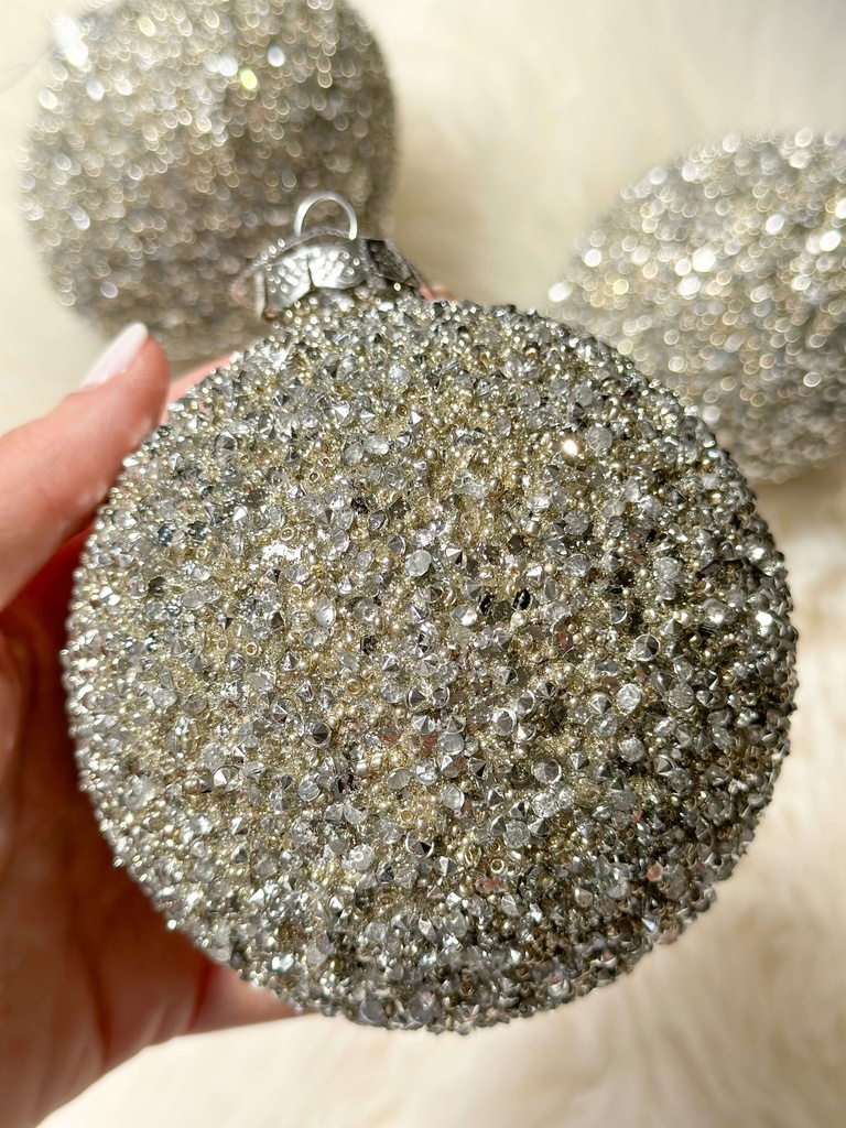 Set de 3 esferas plateadas