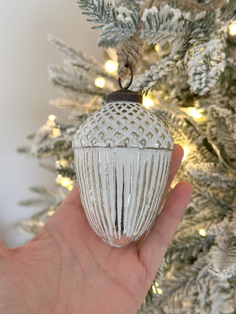 Ornamento bellota de mercury glass