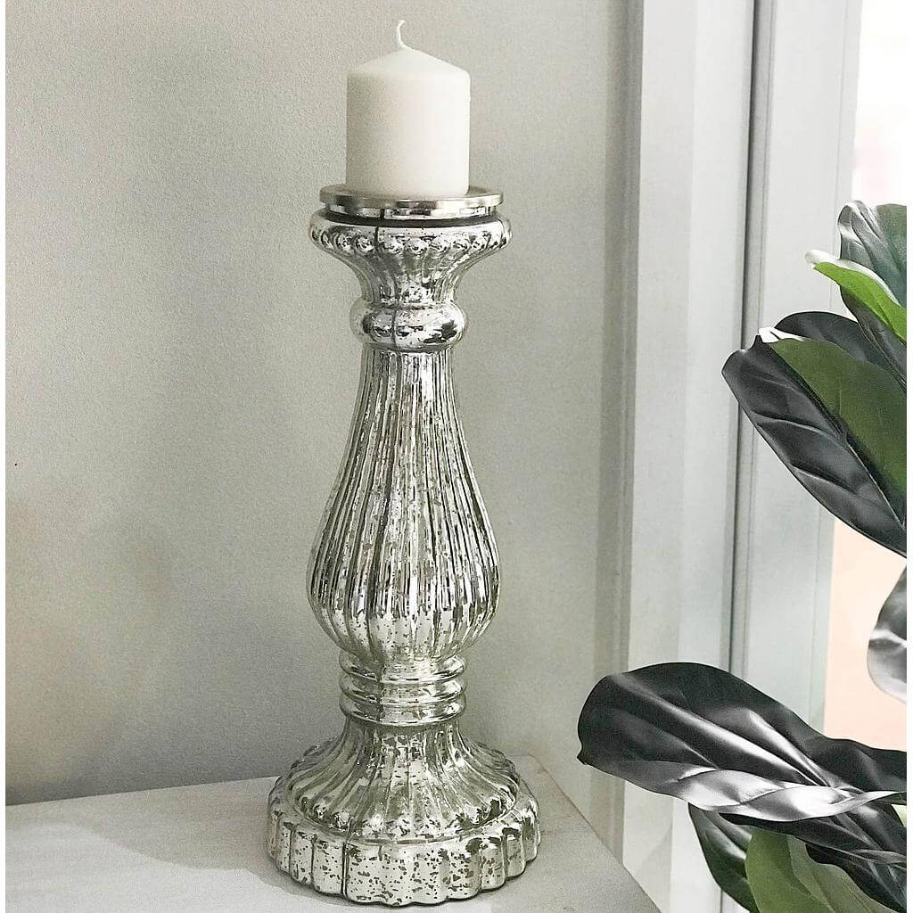 Candelabro Mercury Glass Alto
