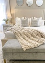 Chunky knit throw