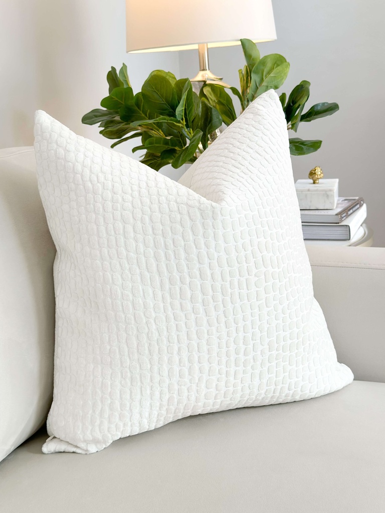 Cojin pebbles blanco