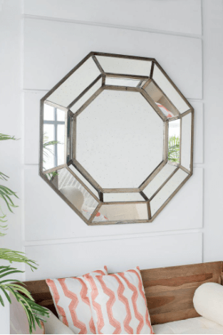 Espejo Hexagonal Grande Antique