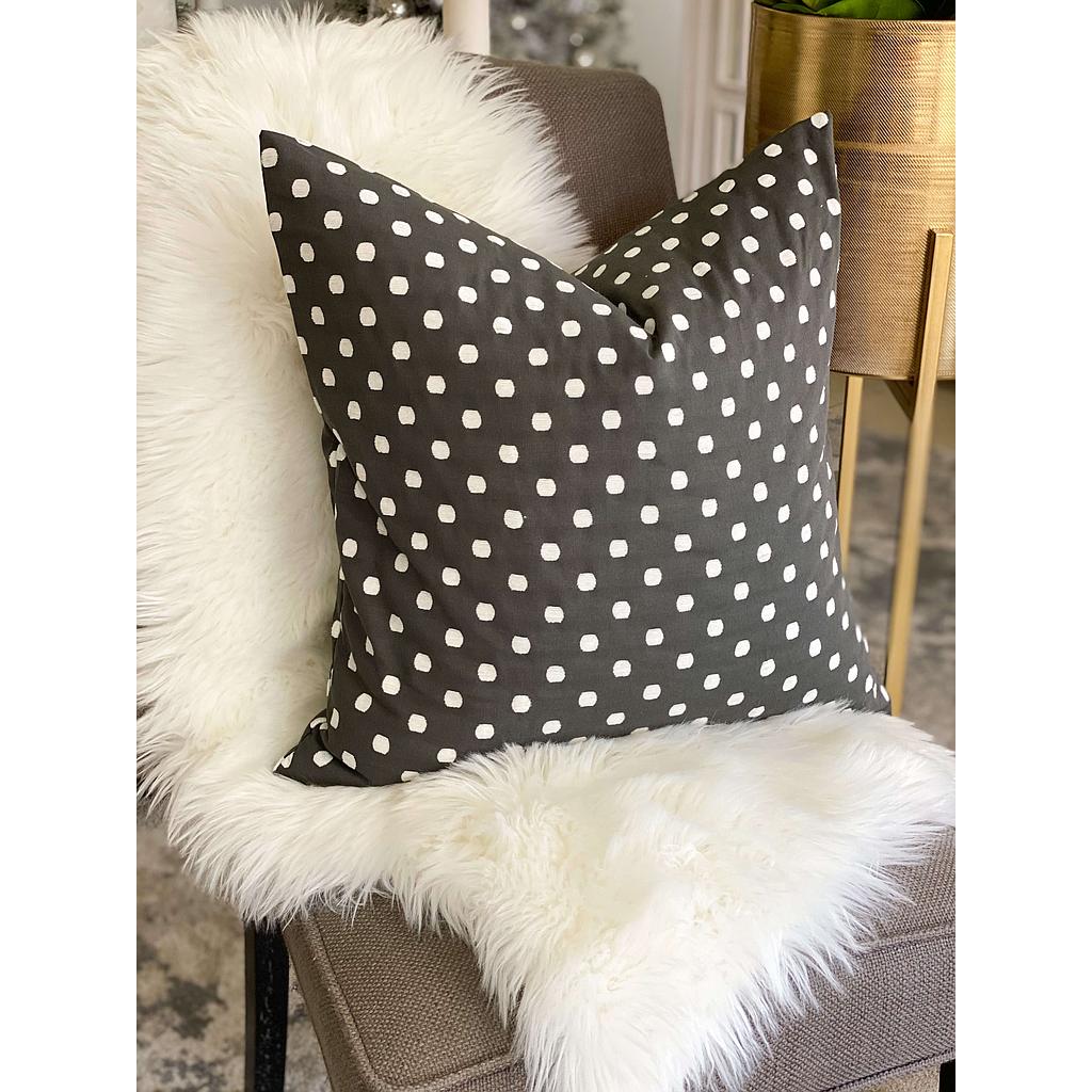 Forro de Cojin Polka Dot gris