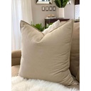 Forro de Cojin Euro de lino tan