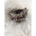 Nido de ramitas nevado con escarcha