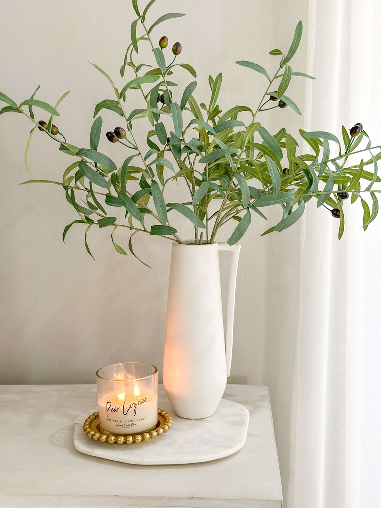 Pichel blanco de ceramica