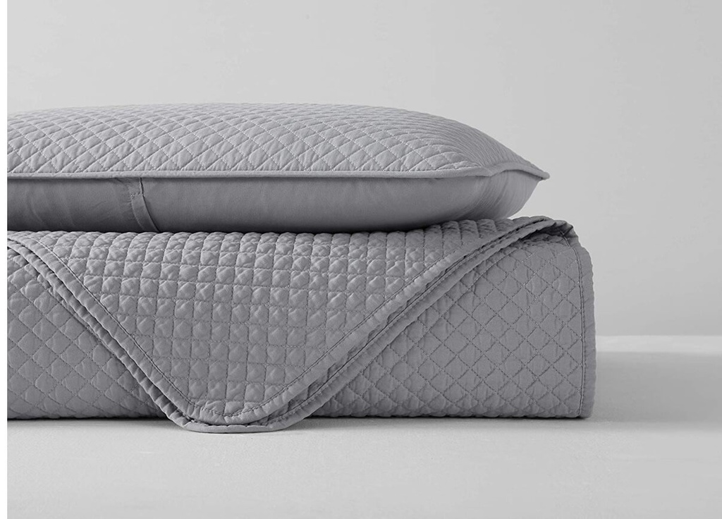 Quilt set Elli gris claro unipersonal