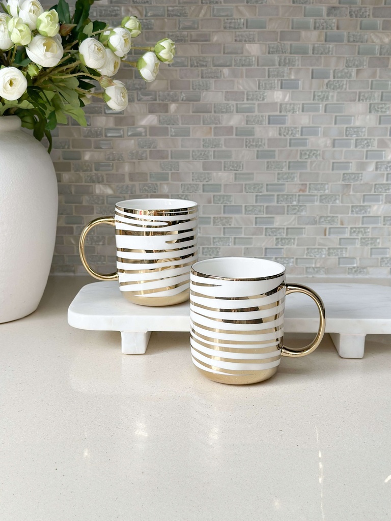 Set de 2 tazas de porcelana y titanio