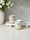 Set de 2 tazas de porcelana y titanio