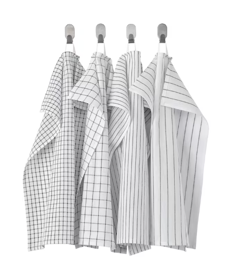 Toallas de cocina blanco y negro