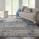 Alfombra Rustic Ivory Blue