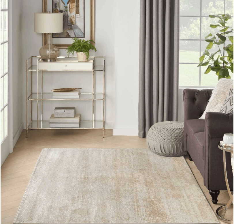 Alfombra abstracta crema