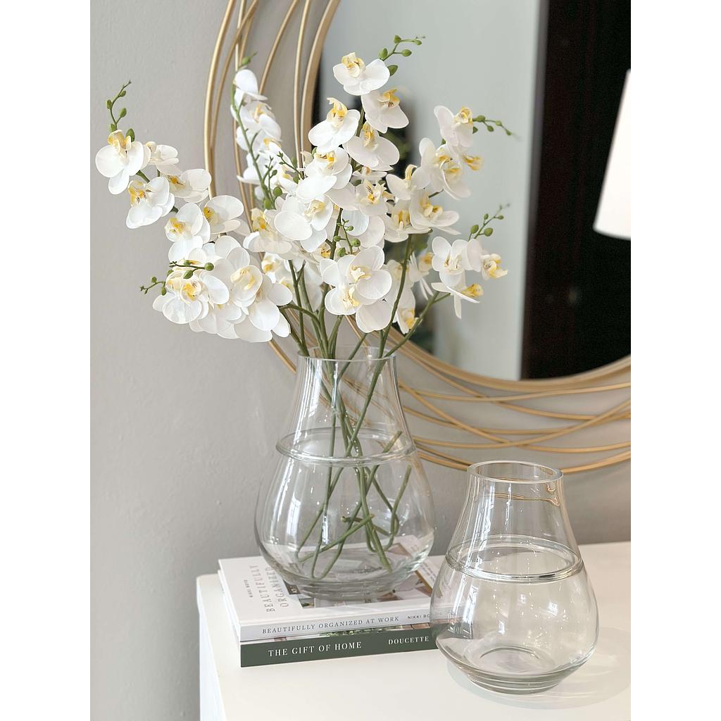 Base de vidrio soplado transparente (2 tamaños)