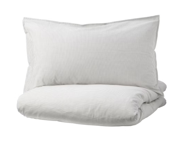 Forro de duvet blanco y gris