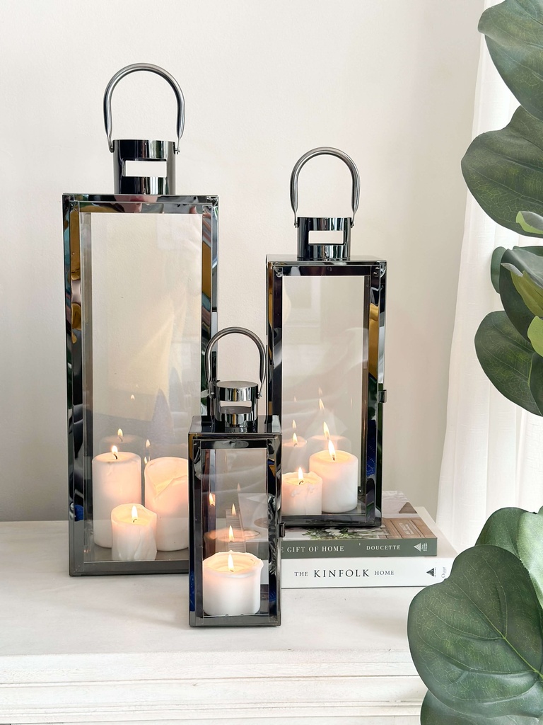 Linternas de piso negras (3 Tamaños)