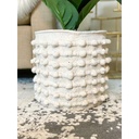 Macetera de barro tipo canasta (2 tamaños)