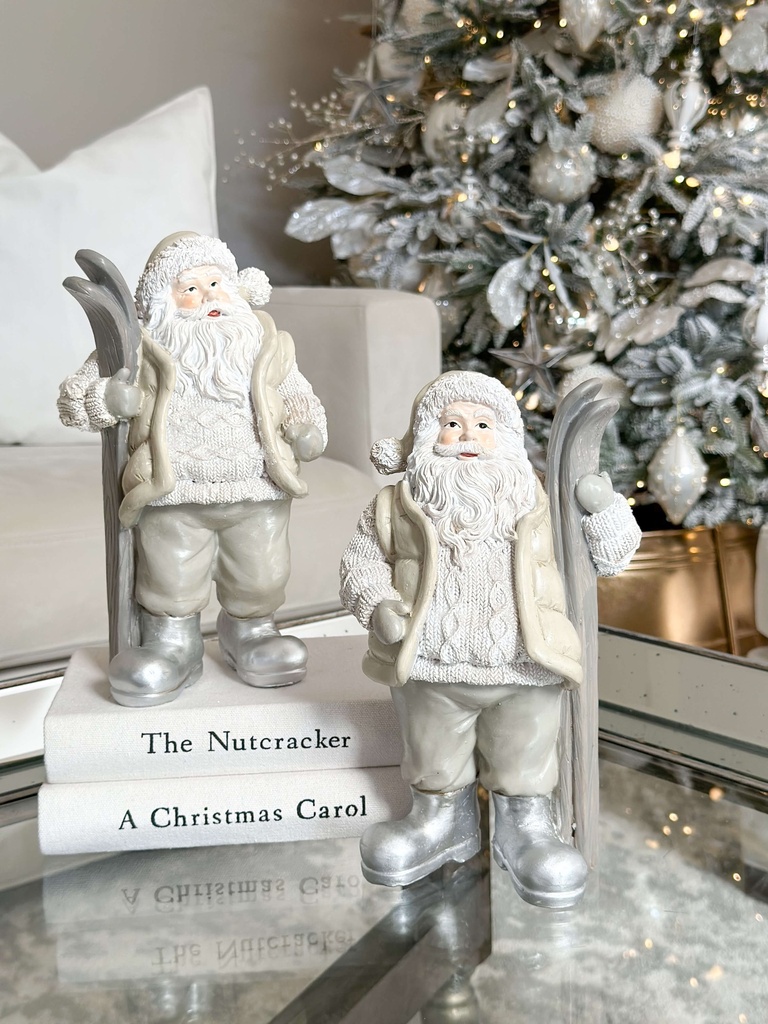 Santa con tabla de ski