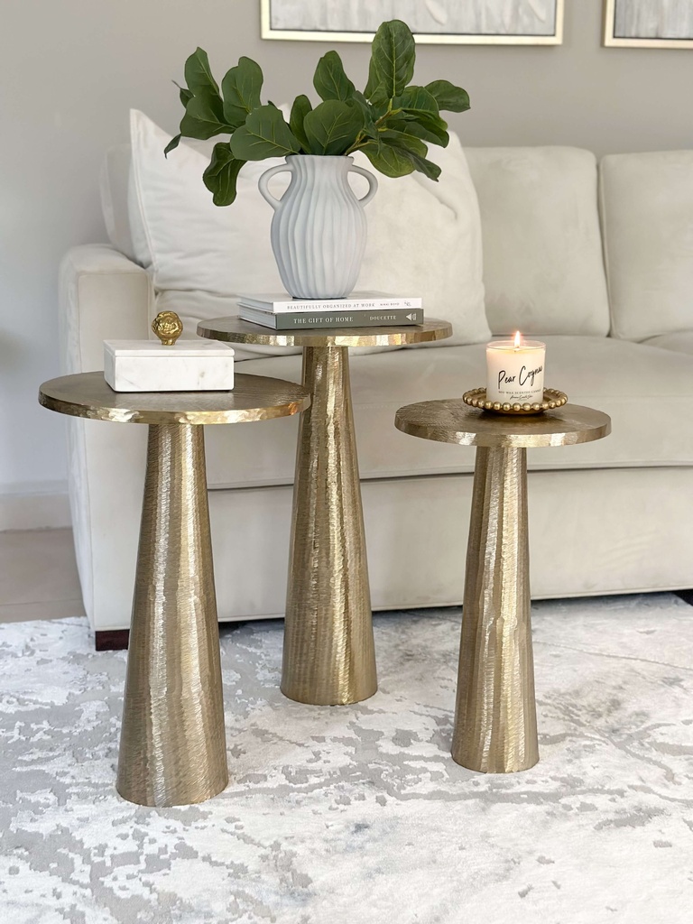 Mesa moderna martillada (3 tamaños)