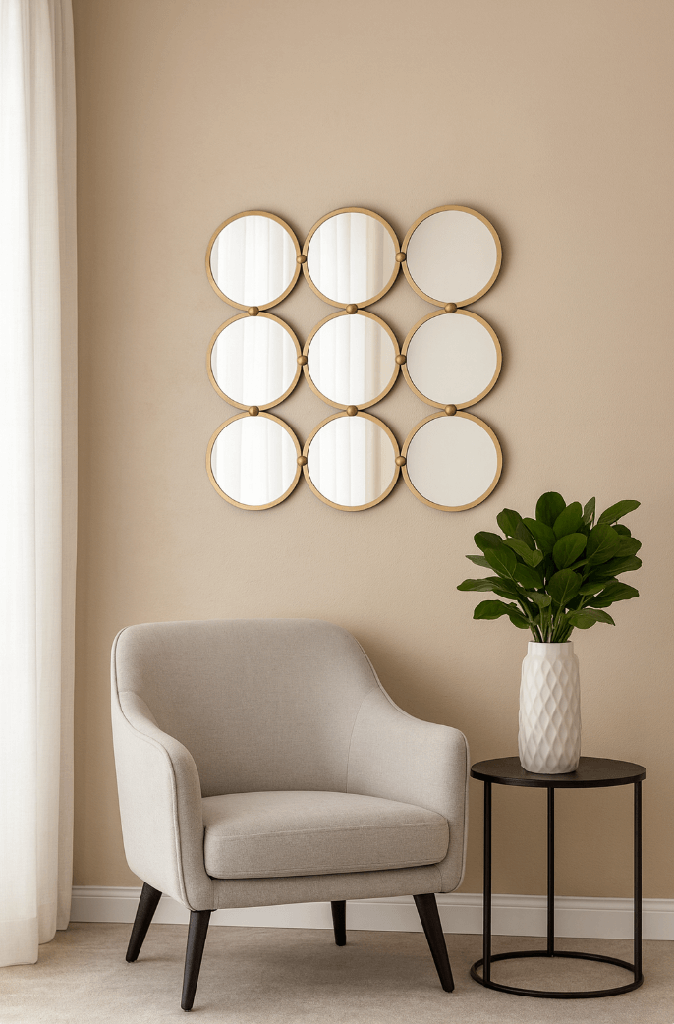 Espejo Dorado Circulos