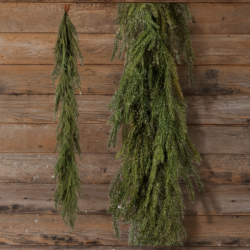 Guirnalda de pino norfolk nevada 48"