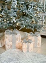 Set de 3 regalos decorativos plateados
