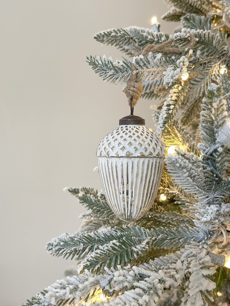 Ornamento bellota de mercury glass
