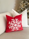 Cojin velvet rojo y blanco navideño