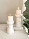 Set de 2 candelabros de marmol