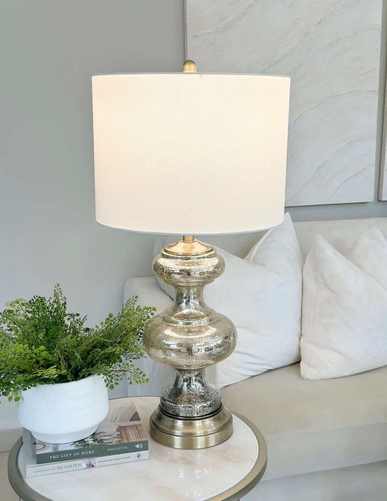 Lampara de mercury glass dorado