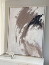 Cuadro abst. blanco y taupe