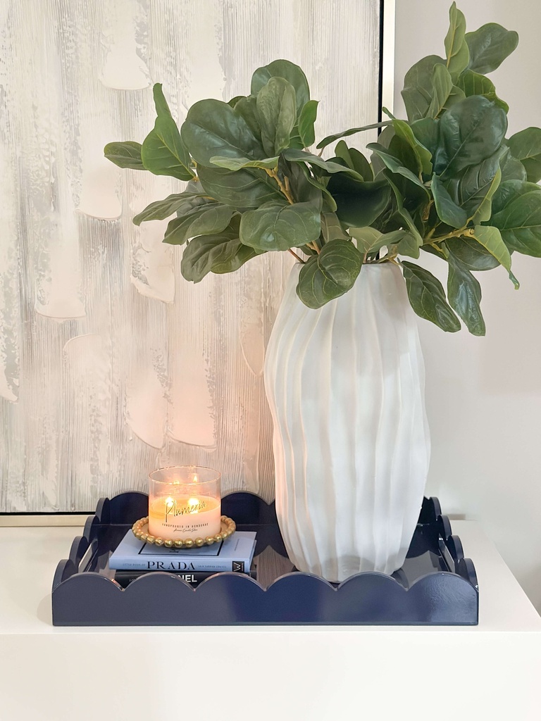 Azafate azul scalloped