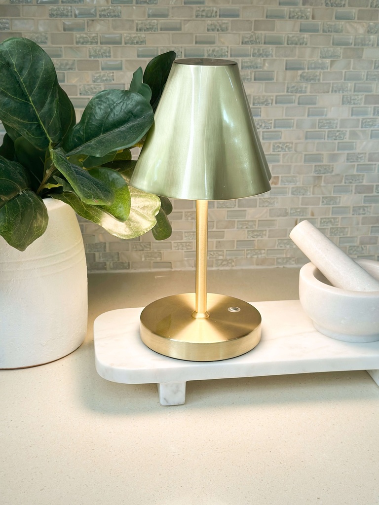 Lampara touch dorada