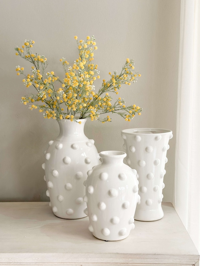 Bases blancas polka dots