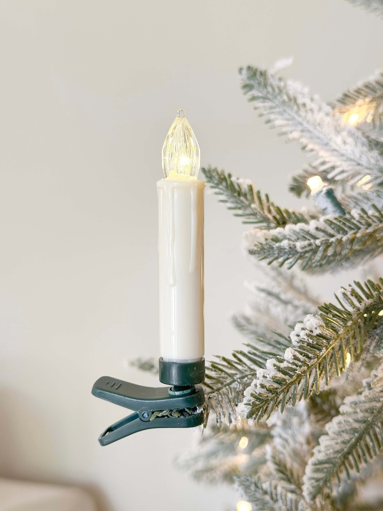 Set de 12 luces Clip on taper candles