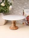 Cake stand de marmol y madera